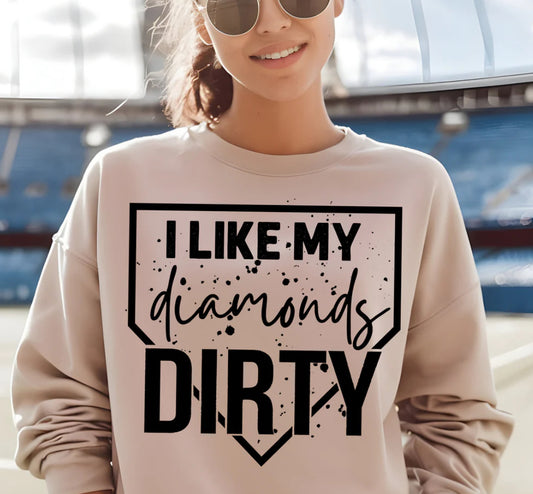 Screenprint transfer - I like my diamonds dirty