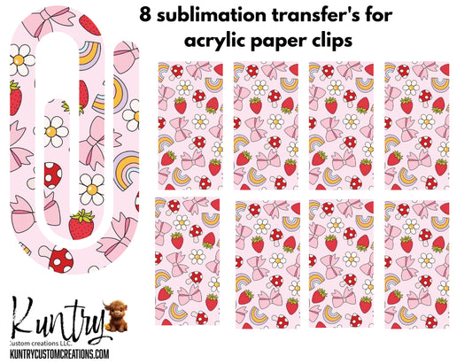 Girl theme Jumbo paper clip transfer