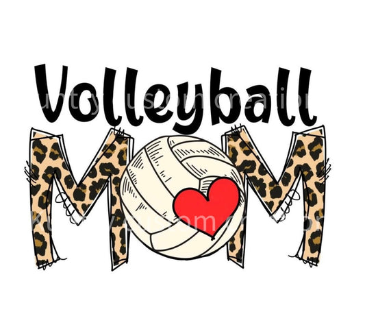 Volleyball mom sublimation transfer