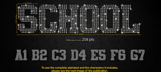 Rhinestone alphabet templates