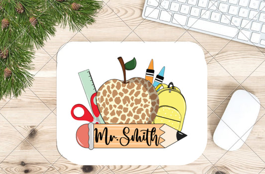 Personalized school theme mouse pad