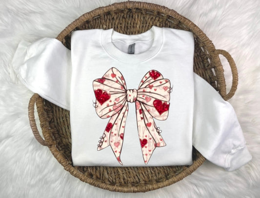 Love bow crewneck sweatshirt