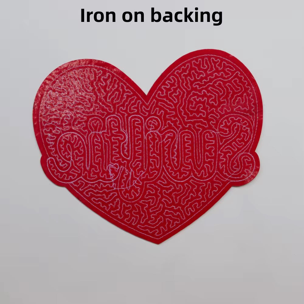 Swiftie heart Sequins embroidered iron on patch